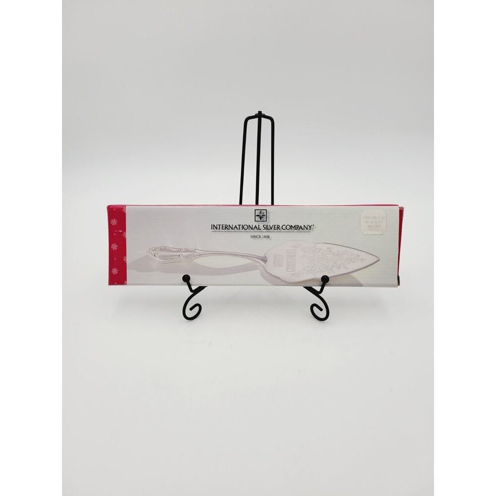 International Siver Christmas Serving Trowel Serving Pie/cake 11"